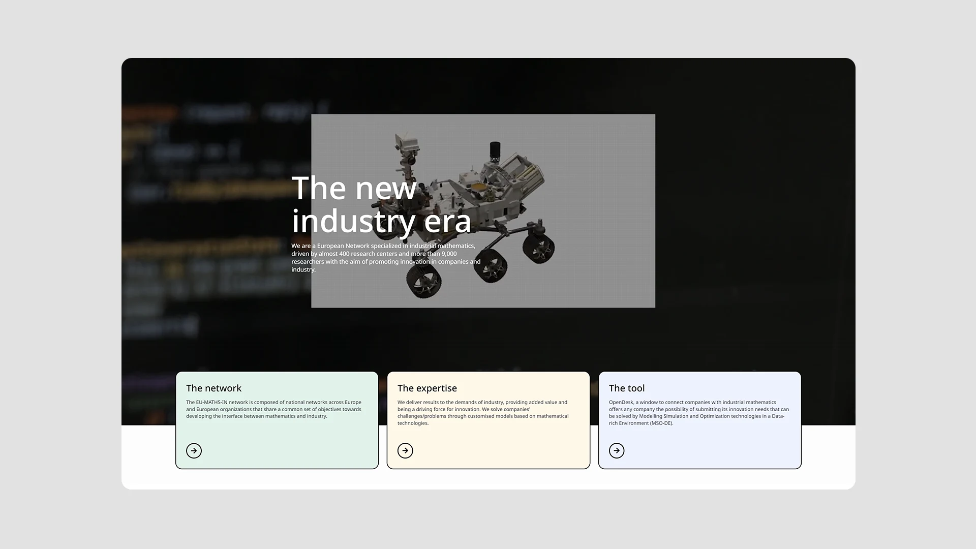 Diseño web para el proyecto EU Maths in Netherlands
